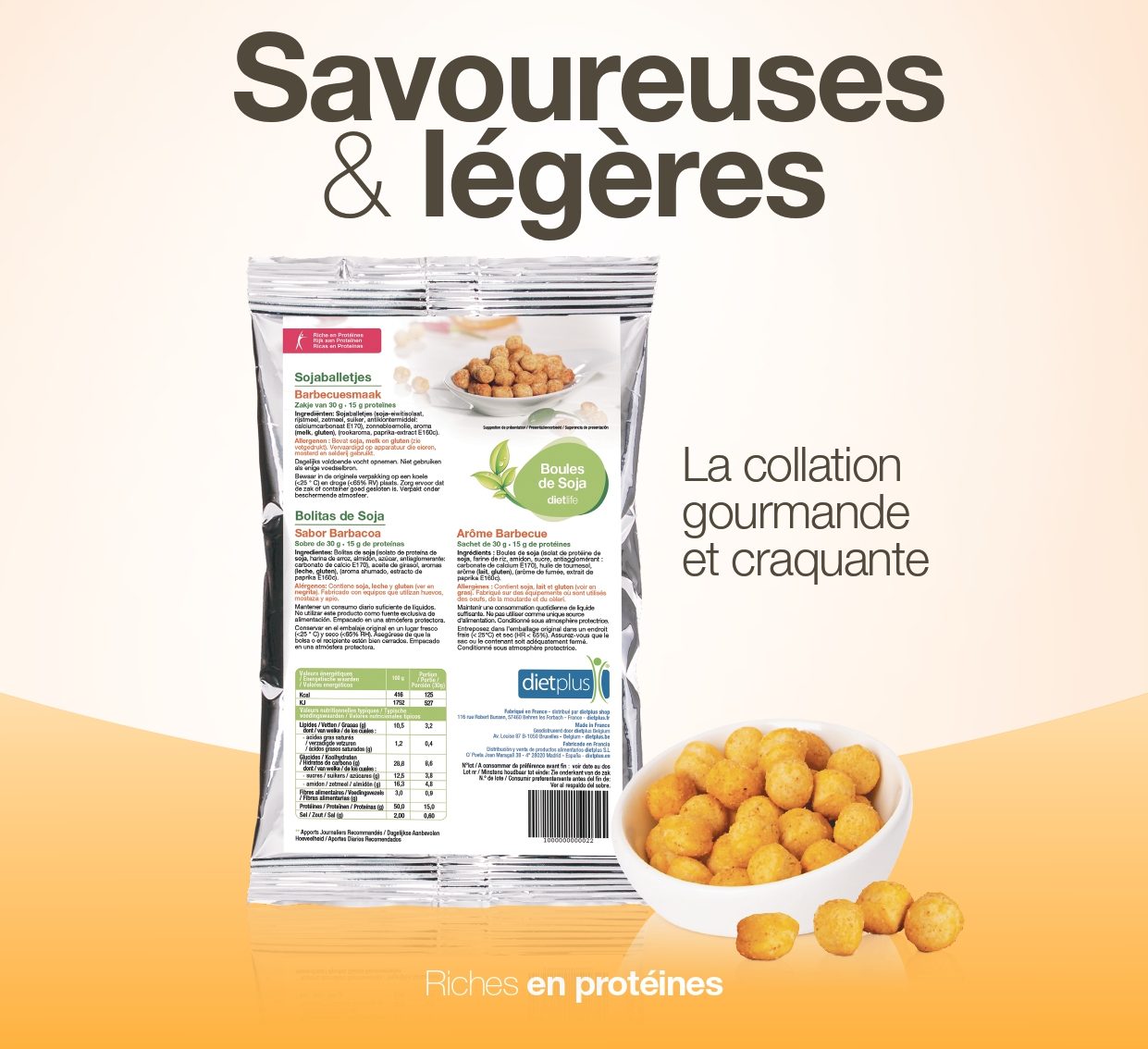 Boules de soja barbecue