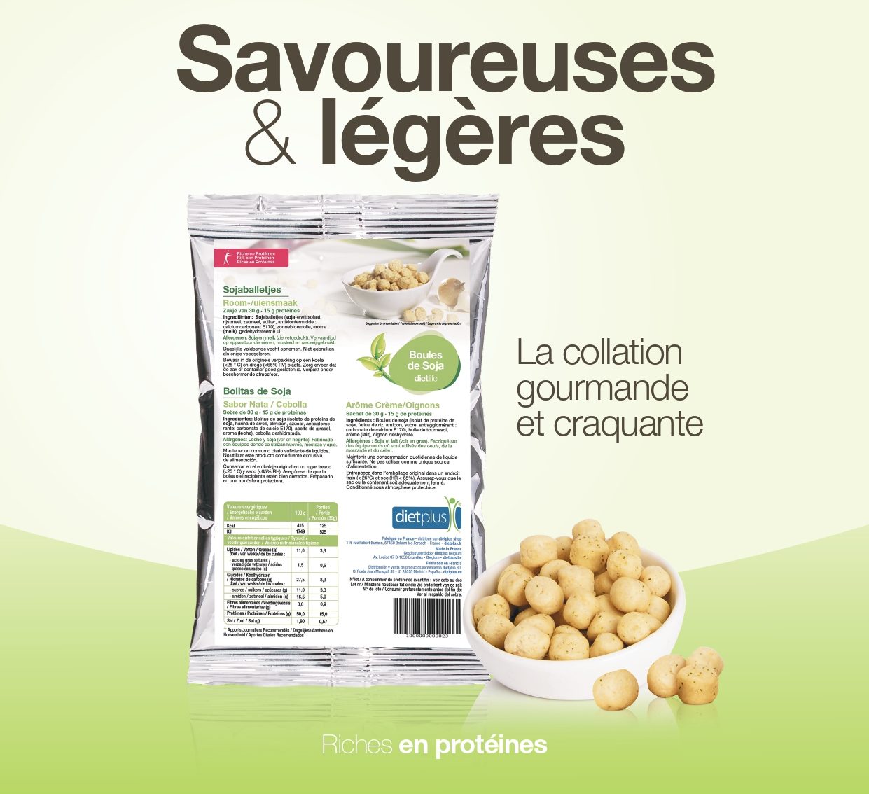 Boules de soja crème/oignons